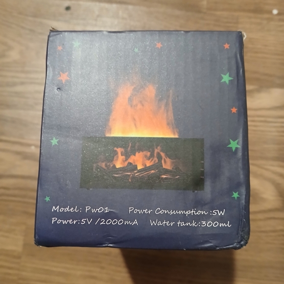 Colorful Flame Fireplace Aroma Diffuser 7 Color Modes Essential Oil Humidifer - Picture 11 of 11